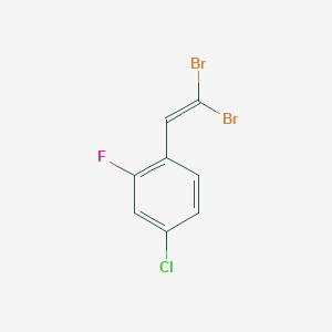 1-(2,2-Dibromovinyl)-4-chloro-2-fluorobenzene chemical structure (CAS 1862532-60-2)