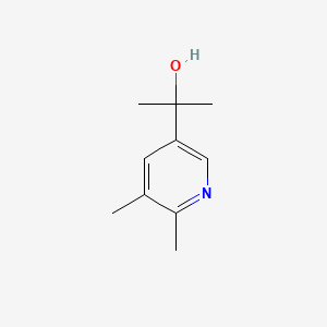 2-(5,6-Dimethylpyridin-3-yl)propan-2-ol chemical structure (CAS 1862885-26-4)
