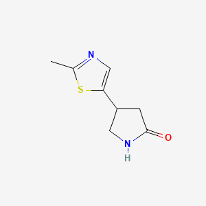 4-(2-Methylthiazol-5-yl)pyrrolidin-2-one chemical structure (CAS 1862942-40-2)