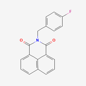 2-(4-Fluorobenzyl)-1H-benzo[de]isoquinoline-1,3(2H)-dione chemical structure (CAS 186299-00-3)