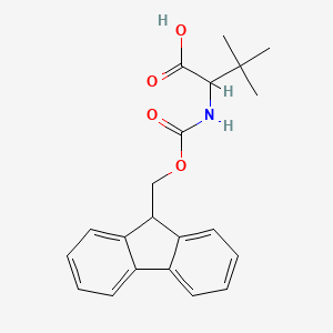 Fmoc-DL-tert-leucine chemical structure (CAS 186320-21-8)