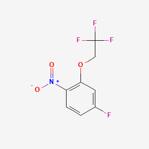 4-Fluoro-1-nitro-2-(2,2,2-trifluoroethoxy)benzene chemical structure (CAS 186386-91-4)