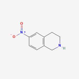 6-Nitro-1,2,3,4-tetrahydroisoquinoline chemical structure (CAS 186390-77-2)