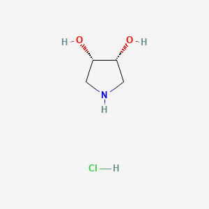 cis-Pyrrolidine-3,4-diol hydrochloride chemical structure (CAS 186393-21-5)