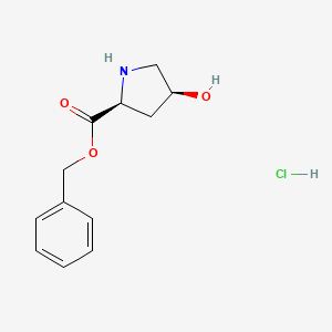 Benzyl (2S,4S)-4-hydroxypyrrolidine-2-carboxylate hydrochloride chemical structure (CAS 1864003-48-4)