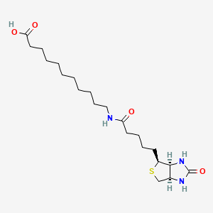 11-(5-((3aS,4S,6aR)-2-Oxohexahydro-1H-thieno[3,4-d]imidazol-4-yl)pentanamido)undecanoic acid chemical structure (CAS 1864003-57-5)