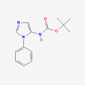 tert-Butyl (1-phenyl-1H-imidazol-5-yl)carbamate chemical structure (CAS 1864014-56-1)