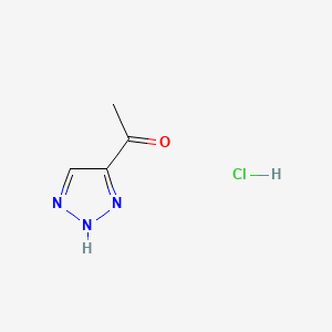 1-(1H-1,2,3-Triazol-4-yl)ethanone hydrochloride chemical structure (CAS 1864052-48-1)