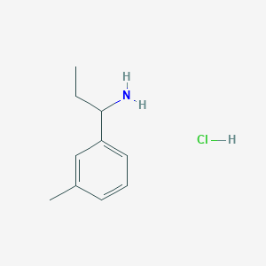 1-(m-Tolyl)propan-1-amine hydrochloride chemical structure (CAS 1864056-40-5)