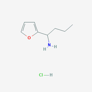 1-(Furan-2-yl)butan-1-amine hydrochloride chemical structure (CAS 1864074-40-7)
