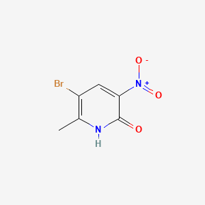 5-Bromo-2-hydroxy-6-methyl-3-nitropyridine chemical structure (CAS 186413-74-1)