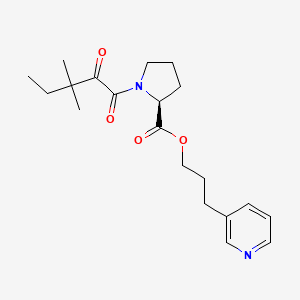 (S)-3-(Pyridin-3-yl)propyl 1-(3,3-dimethyl-2-oxopentanoyl)pyrrolidine-2-carboxylate chemical structure (CAS 186452-09-5)