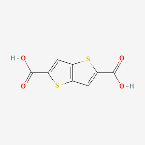 Thieno[3,2-b]thiophene-2,5-dicarboxylic acid chemical structure (CAS 18646-81-6)