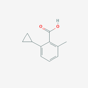 2-Cyclopropyl-6-methylbenzoic acid chemical structure (CAS 1864695-97-5)