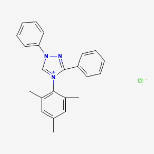 4-Mesityl-1,3-diphenyl-4H-1,2,4-triazol-1-ium chloride chemical structure (CAS 1864884-46-7)