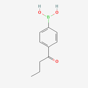 (4-Butyrylphenyl)boronic acid chemical structure (CAS 186498-24-8)