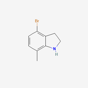 4-Bromo-7-methylindoline chemical structure (CAS 186519-99-3)