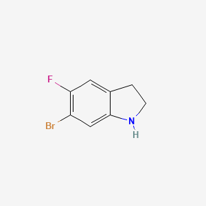 6-Bromo-5-fluoroindoline chemical structure (CAS 186520-02-5)