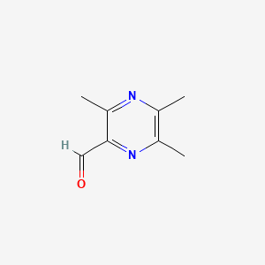 3,5,6-Trimethylpyrazine-2-carbaldehyde chemical structure (CAS 186534-02-1)