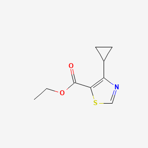 Ethyl 4-cyclopropylthiazole-5-carboxylate chemical structure (CAS 1865476-56-7)