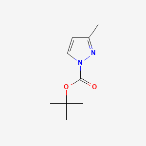 tert-Butyl 3-methyl-1H-pyrazole-1-carboxylate chemical structure (CAS 186551-70-2)
