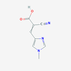 2-Cyano-3-(1-methyl-1H-imidazol-4-yl)acrylic acid chemical structure (CAS 1865773-05-2)
