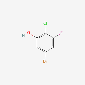 5-Bromo-2-chloro-3-fluorophenol chemical structure (CAS 186590-43-2)