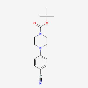 tert-Butyl 4-(4-cyanophenyl)piperazine-1-carboxylate chemical structure (CAS 186650-98-6)