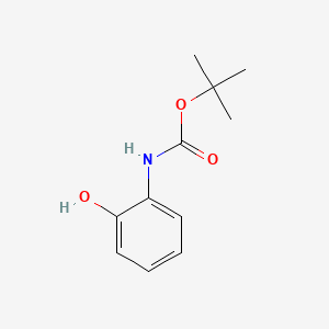 tert-Butyl (2-hydroxyphenyl)carbamate chemical structure (CAS 186663-74-1)