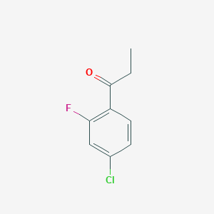 1-(4-Chloro-2-fluorophenyl)propan-1-one chemical structure (CAS 186685-49-4)