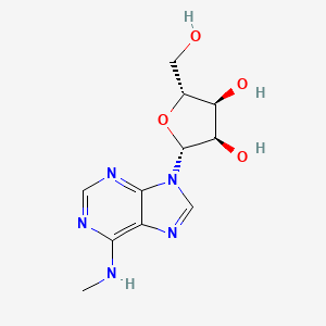 (2R,3S,4R,5R)-2-(Hydroxymethyl)-5-(6-(methylamino)-9H-purin-9-yl)tetrahydrofuran-3,4-diol chemical structure (CAS 1867-73-8)