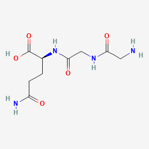 (S)-5-Amino-2-(2-(2-aminoacetamido)acetamido)-5-oxopentanoic acid chemical structure (CAS 186787-32-6)