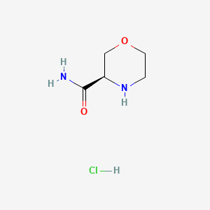 (R)-Morpholine-3-carboxamide hydrochloride chemical structure (CAS 1867908-80-2)