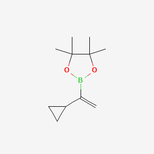 2-(1-Cyclopropylvinyl)-4,4,5,5-tetramethyl-1,3,2-dioxaborolane chemical structure (CAS 1867923-49-6)