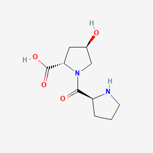 (2S,4R)-4-Hydroxy-1-((S)-pyrrolidine-2-carbonyl)pyrrolidine-2-carboxylic acid chemical structure (CAS 18684-24-7)