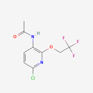 N-(6-Chloro-2-(2,2,2-trifluoroethoxy)pyridin-3-yl)acetamide chemical structure (CAS 1869058-25-2)