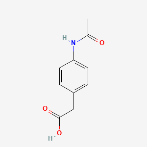 2-(4-Acetamidophenyl)acetic acid chemical structure (CAS 18699-02-0)