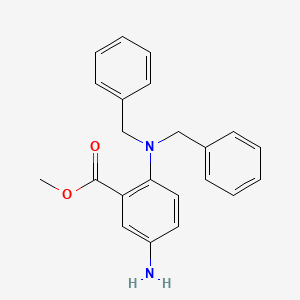 Methyl 5-amino-2-(dibenzylamino)benzoate chemical structure (CAS 1870044-65-7)