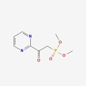 Dimethyl (2-oxo-2-(pyrimidin-2-yl)ethyl)phosphonate chemical structure (CAS 1870307-34-8)