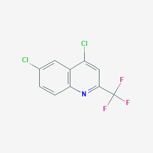 4,6-Dichloro-2-(trifluoromethyl)quinoline chemical structure (CAS 18706-33-7)