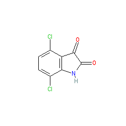 4,7-Dichloroindoline-2,3-dione chemical structure (CAS 18711-13-2)