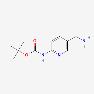 2-(Boc-amino)-5-(aminomethyl)pyridine chemical structure (CAS 187237-37-2)