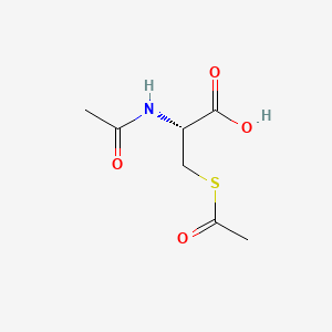 (R)-2-Acetamido-3-(acetylthio)propanoic acid chemical structure (CAS 18725-37-6)