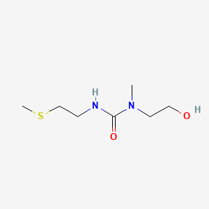 1-(2-Hydroxyethyl)-1-methyl-3-(2-(methylthio)ethyl)urea chemical structure (CAS 1872835-03-4)