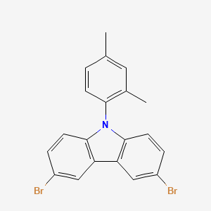 3,6-Dibromo-9-(2,4-dimethylphenyl)-9H-carbazole chemical structure (CAS 1873362-96-9)