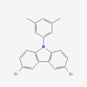 3,6-Dibromo-9-(3,5-dimethylphenyl)-9H-carbazole chemical structure (CAS 1873364-08-9)