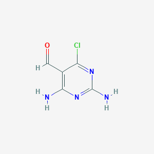 2,4-Diamino-6-chloropyrimidine-5-carbaldehyde chemical structure (CAS 18740-20-0)