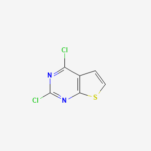 2,4-Dichlorothieno[2,3-d]pyrimidine chemical structure (CAS 18740-39-1)