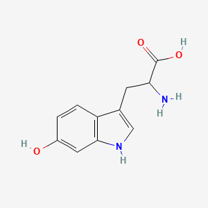 2-Amino-3-(6-hydroxy-1H-indol-3-yl)propanoic acid chemical structure (CAS 18749-30-9)