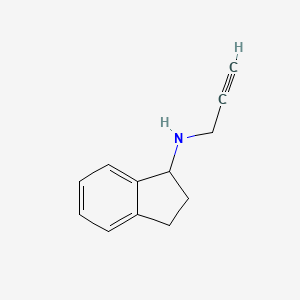 N-(2-Propynyl)-2,3-dihydroinden-1-amine chemical structure (CAS 1875-50-9)